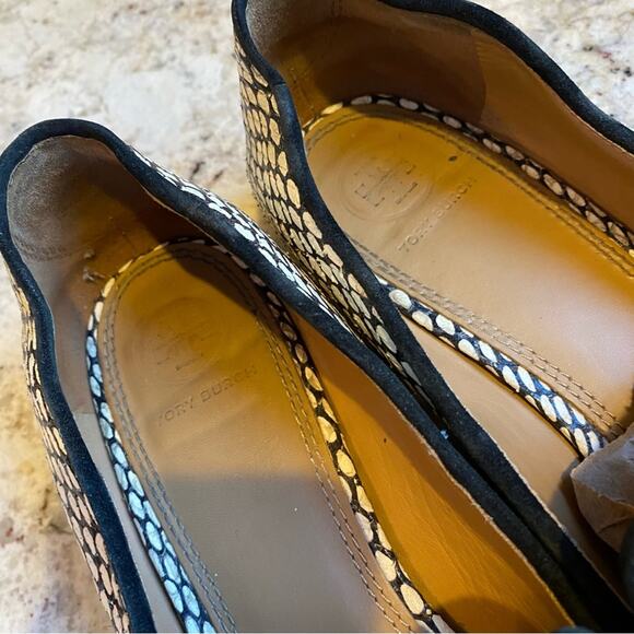 Tory Burch $300 King Cobra Pascal Smoking Pointed slip on Loafers Size 8 - Picture 9 of 13